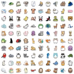 100/300PCS Mix Cute Cartoon Animals Graffiti Stickers DIY Phone Guitar Laptop Notebook Suitcase Cup Waterproof Sticker Kids Toy