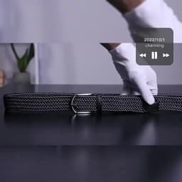 3.3cmX110cmX130cm 2024 High Quality New Men Elastic Braided Belt Casual Women Canvas Korean All Match Pin Buckle White Black