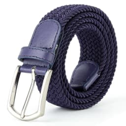 3.3cmX110cmX130cm 2024 High Quality New Men Elastic Braided Belt Casual Women Canvas Korean All Match Pin Buckle White Black