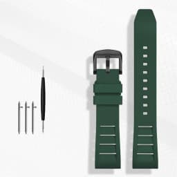 FKM Fluorine Rubber Watchband 20mm 21mm 22mm 24mm for Breitling Omega Seiko Casio Mido Watches Band Sport Watch Strap Dustproof