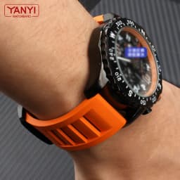 FKM Fluorine Rubber Watchband 20mm 21mm 22mm 24mm for Breitling Omega Seiko Casio Mido Watches Band Sport Watch Strap Dustproof