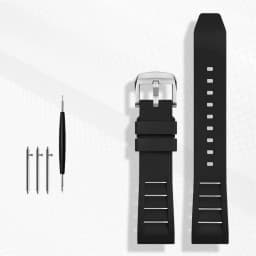 FKM Fluorine Rubber Watchband 20mm 21mm 22mm 24mm for Breitling Omega Seiko Casio Mido Watches Band Sport Watch Strap Dustproof