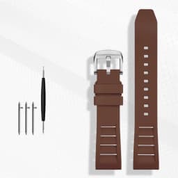 FKM Fluorine Rubber Watchband 20mm 21mm 22mm 24mm for Breitling Omega Seiko Casio Mido Watches Band Sport Watch Strap Dustproof