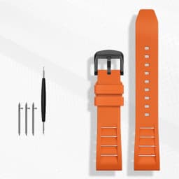 FKM Fluorine Rubber Watchband 20mm 21mm 22mm 24mm for Breitling Omega Seiko Casio Mido Watches Band Sport Watch Strap Dustproof