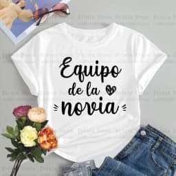 De La Novia Latina T Shirt Women Spanish Boda Espanol Wedding T-shirt Team Bride EVJF Bachelorette Party Clothes Hen Party T Shi