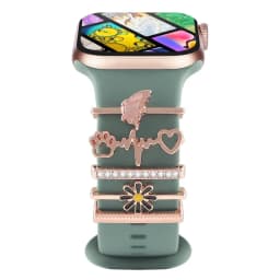 Decoration for Apple Watch Band Ultra2 10 9 8 Diamond Jewelry Bracelet Accessories for Samsung/Huawei Watch 20/22mm Strap Charms