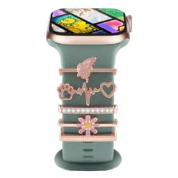 Decoration for Apple Watch Band Ultra2 10 9 8 Diamond Jewelry Bracelet Accessories for Samsung/Huawei Watch 20/22mm Strap Charms