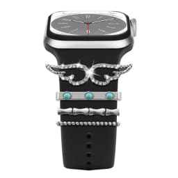 Decoration for Apple Watch Band Ultra2 10 9 8 Diamond Jewelry Bracelet Accessories for Samsung/Huawei Watch 20/22mm Strap Charms