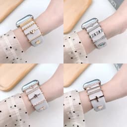 Decoration for Apple Watch Band Ultra2 10 9 8 Diamond Jewelry Bracelet Accessories for Samsung/Huawei Watch 20/22mm Strap Charms