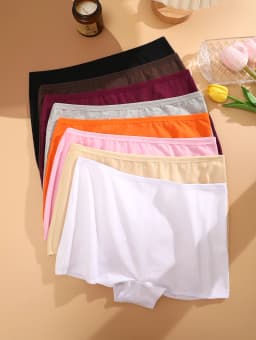 Women Seamless Mide Rise Panties Cotton Underwear Women's Boxer Pants Fashion Seamless Safty Pants Female Breathable Lingerie