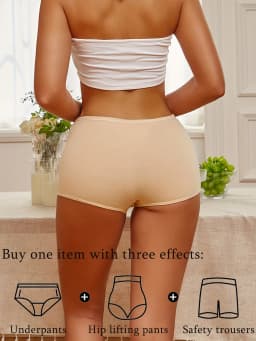 Women Seamless Mide Rise Panties Cotton Underwear Women's Boxer Pants Fashion Seamless Safty Pants Female Breathable Lingerie