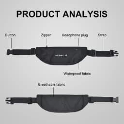 WRELS Waist Bag Outdoor Running Cycling Bag Waterproof Sports Fanny Pack Mobile Phone Case Gym Jogging Run Pouch Belt Bag