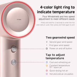 DOCO Hair Dryer High Speed 75m/s 200 Million Negative Ions Hair Care 110000 Rpm Professional Lightweight Home Travel Gift