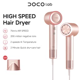 DOCO Hair Dryer High Speed 75m/s 200 Million Negative Ions Hair Care 110000 Rpm Professional Lightweight Home Travel Gift