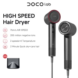 DOCO Hair Dryer High Speed 75m/s 200 Million Negative Ions Hair Care 110000 Rpm Professional Lightweight Home Travel Gift