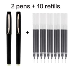 Baoke 0.5/0.7/1.0mm Large Capacity Signature Set Antibacterial Pen Black Carbon Office Neutral Roller Ball Pen Business Refill