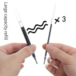 Baoke 0.5/0.7/1.0mm Large Capacity Signature Set Antibacterial Pen Black Carbon Office Neutral Roller Ball Pen Business Refill