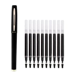 Baoke 0.5/0.7/1.0mm Large Capacity Signature Set Antibacterial Pen Black Carbon Office Neutral Roller Ball Pen Business Refill