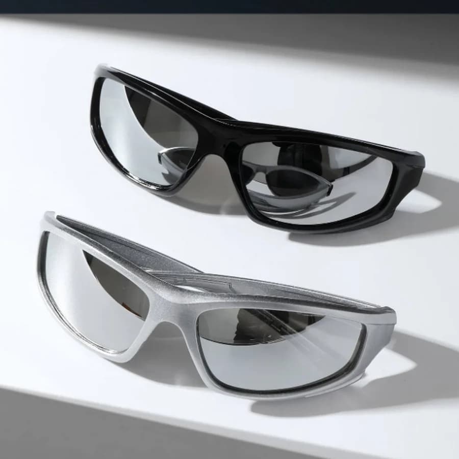 2PCS Square Frame Men's Sunglasses Combination Y2K Style Daily Street Summer Party Decoration Glasses Women