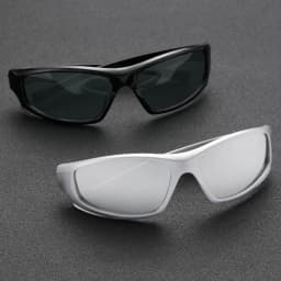 2PCS Square Frame Men's Sunglasses Combination Y2K Style Daily Street Summer Party Decoration Glasses Women