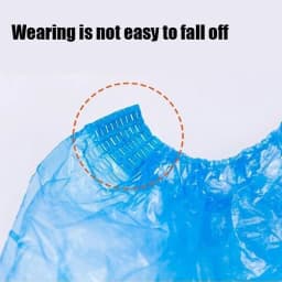 100PCS Portable Waterproof Boot Covers Plastic non-slip Wear Disposable Shoe Covers Overshoes Rain Shoe Covers Mud-proof