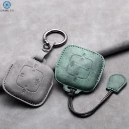 Leather 4 Buttons Car Remote Key Case Cover for Zeekr 001 X 2021 2022 2023 for ZEEKR 001 009 Full Protector Fob Keychain