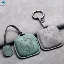 Leather 4 Buttons Car Remote Key Case Cover for Zeekr 001 X 2021 2022 2023 for ZEEKR 001 009 Full Protector Fob Keychain