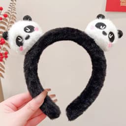Cute Wool Rabbit Head Headband for Women Ladies Head Wears Princess Girls Lovely Bunny Head Hoop