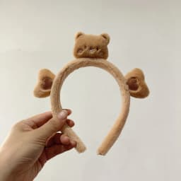 Cute Wool Rabbit Head Headband for Women Ladies Head Wears Princess Girls Lovely Bunny Head Hoop