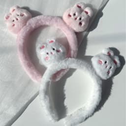 Cute Wool Rabbit Head Headband for Women Ladies Head Wears Princess Girls Lovely Bunny Head Hoop