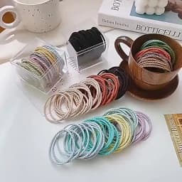 100PCS Candy Color Soft Kids Elastic Hair Ties No Hurt Hair Girls Small Ponytail Hair Bands Children Hair Accessories