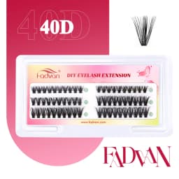 Fadvan 10pcs/Lot Cluster lashes 3 Rows 10D/20D/30D/40D 8-16mm Individual Lashes Extensions Natural Look LasFluffy Cluster Lashes