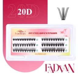 Fadvan 10pcs/Lot Cluster lashes 3 Rows 10D/20D/30D/40D 8-16mm Individual Lashes Extensions Natural Look LasFluffy Cluster Lashes