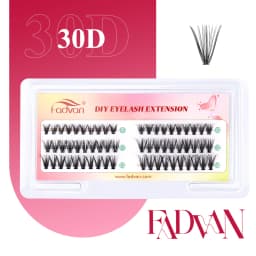 Fadvan 10pcs/Lot Cluster lashes 3 Rows 10D/20D/30D/40D 8-16mm Individual Lashes Extensions Natural Look LasFluffy Cluster Lashes