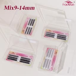 Fadvan 10pcs/Lot Cluster lashes 3 Rows 10D/20D/30D/40D 8-16mm Individual Lashes Extensions Natural Look LasFluffy Cluster Lashes