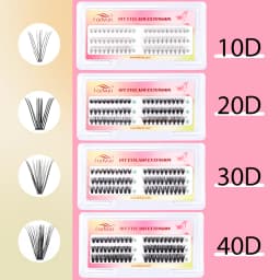 Fadvan 10pcs/Lot Cluster lashes 3 Rows 10D/20D/30D/40D 8-16mm Individual Lashes Extensions Natural Look LasFluffy Cluster Lashes