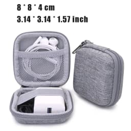 Mini Square EVA Earphone Protective Box Waterproof Digital Charger Headphone Storage Bag USB Data Cable Organizer Carrying Pouch