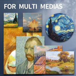 Marie's 3 Pack Stretched Canvas with 6x6", 8x8", 12x12", 12x16" and 16x20", 100% Cotton Primed White Rectangular Wooden Framed