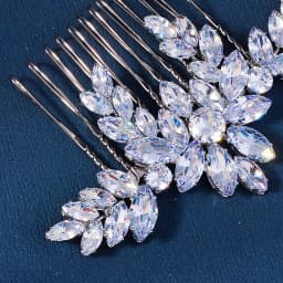 New Luxury Zirconia Bridal Hair Comb Sparkling Handmade Hair Comb for Women Wedding Headpieces Jewelry Accessories