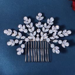 New Luxury Zirconia Bridal Hair Comb Sparkling Handmade Hair Comb for Women Wedding Headpieces Jewelry Accessories