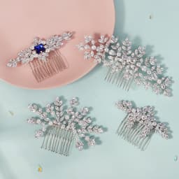 New Luxury Zirconia Bridal Hair Comb Sparkling Handmade Hair Comb for Women Wedding Headpieces Jewelry Accessories
