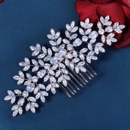 New Luxury Zirconia Bridal Hair Comb Sparkling Handmade Hair Comb for Women Wedding Headpieces Jewelry Accessories