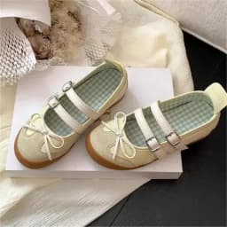 Women Flats Bow Ballet Dance Mary Jane Shoes Summer Sandals 2024 Fashion New Brand Dress Designer Casual Shallow Zapatos Mujer