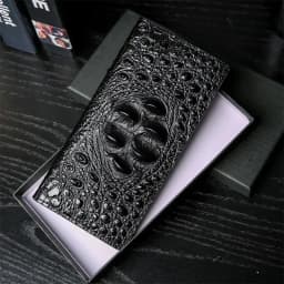 Men Wallets Business Long Crocodile Fashion Thin Short Wallet No Zipper 4 Color Pure Leather Card Wallets PJ194