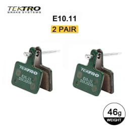 TEKTRO E10.11 MTB/Road Disc Brake Pads Resin-Metal 2mm Universal, Compatible with Shimano M355/M395/495 & Tektro HD-M520/E350