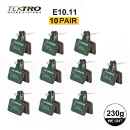 TEKTRO E10.11 MTB/Road Disc Brake Pads Resin-Metal 2mm Universal, Compatible with Shimano M355/M395/495 & Tektro HD-M520/E350