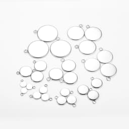 20pcs 6-25 mm Stainless Steel Round Pendant Blank Cabochon Base Setting Tray Bezel For DIY Jewelry Making Supplies Wholesale