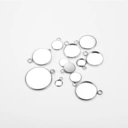 20pcs 6-25 mm Stainless Steel Round Pendant Blank Cabochon Base Setting Tray Bezel For DIY Jewelry Making Supplies Wholesale