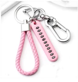 New Anti-lost Car Keychain Woven Number Plate Mobile Phone Number Key Chain Best Gift Jewelry K4209