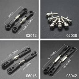 HSP 02012 06016 08042 Front Rear Linkages Servo Link / 02038 Ball Head Screw For 1/10 RC Car Buggy Truck Off Road Crawler